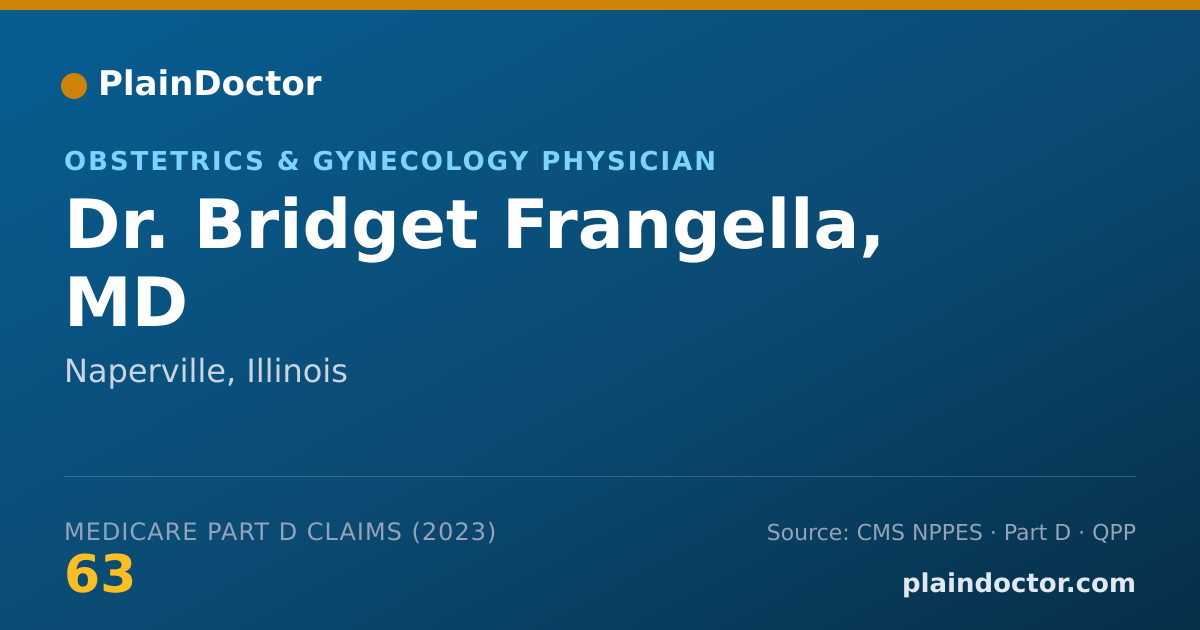 Shareable card for Bridget Frangella, MD - Obstetrics & Gynecology Physician, Naperville, IL