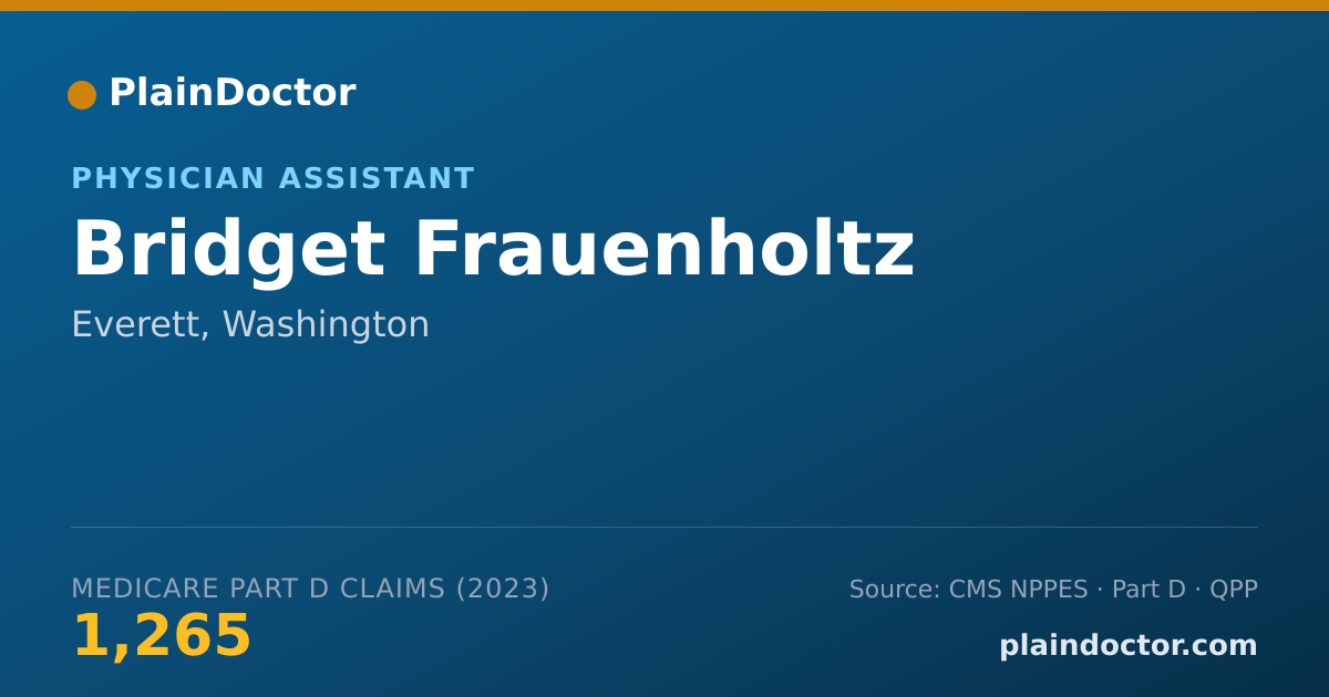 Shareable card for Bridget Frauenholtz - Physician Assistant, Everett, WA