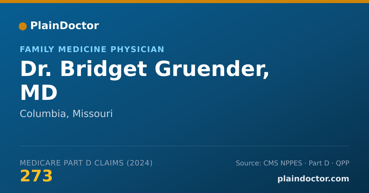 Shareable card for Bridget Gruender, MD - Family Medicine Physician, Columbia, MO