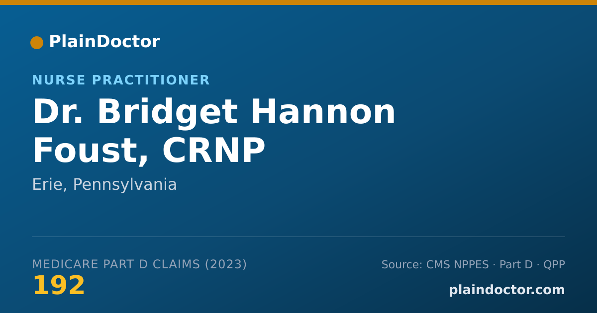 Shareable card for Bridget Hannon Foust, CRNP - Nurse Practitioner, Erie, PA