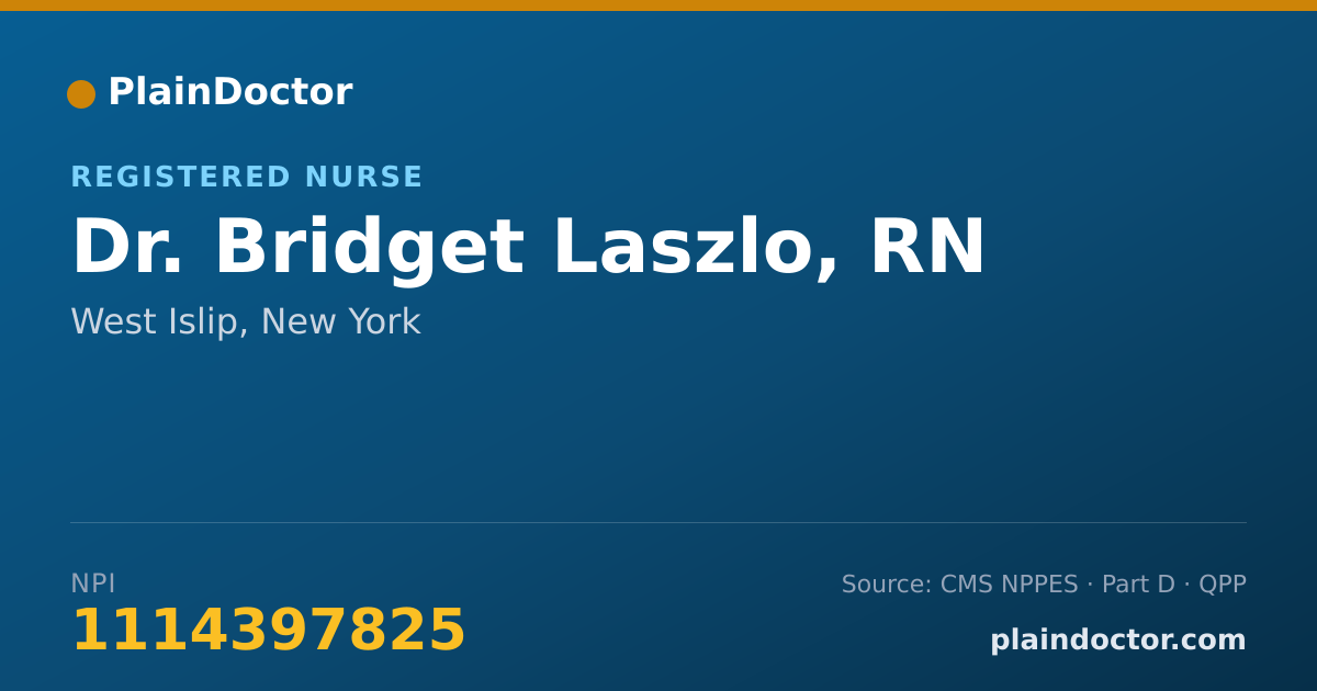 Shareable card for Bridget Laszlo, RN - Registered Nurse, West Islip, NY