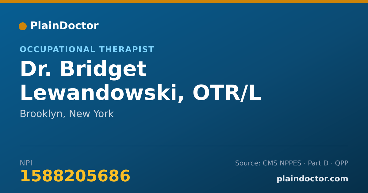 Shareable card for Bridget Lewandowski, OTR/L - Occupational Therapist, Brooklyn, NY