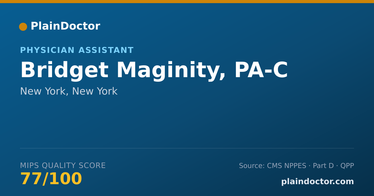 Shareable card for Bridget Maginity, PA-C - Physician Assistant, New York, NY