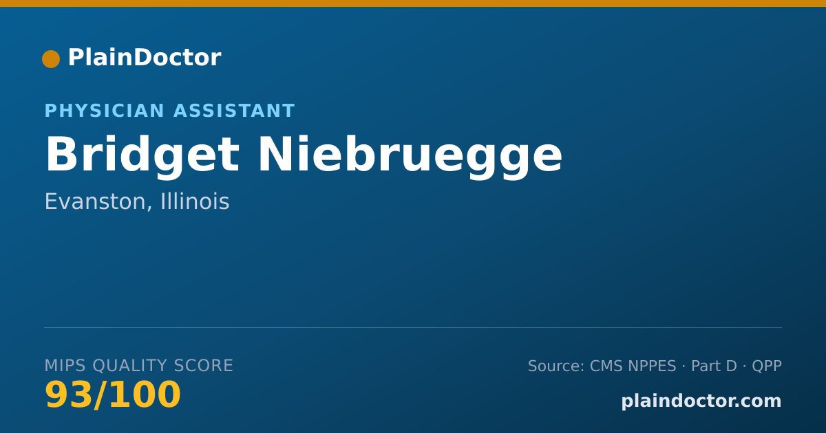 Shareable card for Bridget Niebruegge - Physician Assistant, Evanston, IL