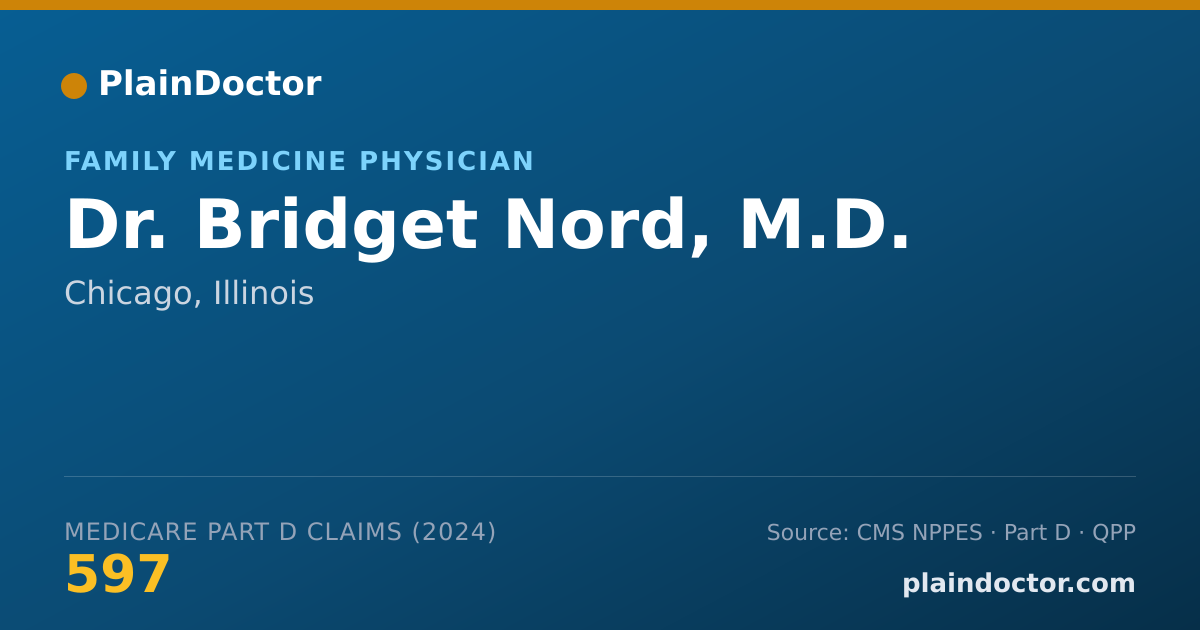 Shareable card for Bridget Nord, M.D. - Family Medicine Physician, Chicago, IL
