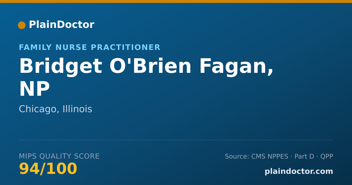 Shareable card for Bridget O'Brien Fagan, NP - Family Nurse Practitioner, Chicago, IL