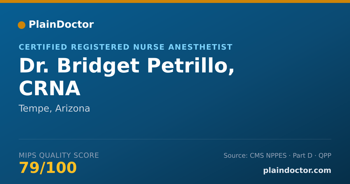 Shareable card for Bridget Petrillo, CRNA - Certified Registered Nurse Anesthetist, Tempe, AZ