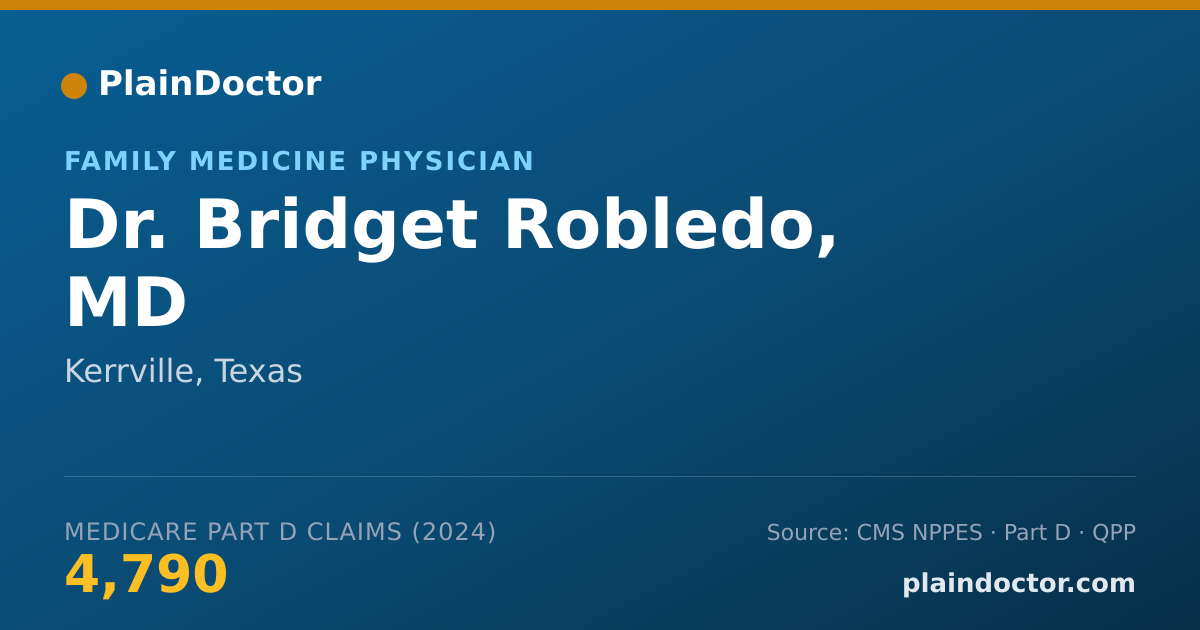 Shareable card for Bridget Robledo, MD - Family Medicine Physician, Kerrville, TX