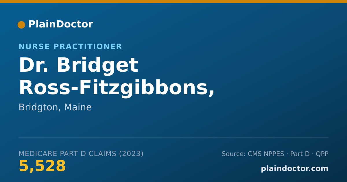 Shareable card for Bridget Ross-Fitzgibbons, APRN, AGNP-C - Nurse Practitioner, Bridgton, ME