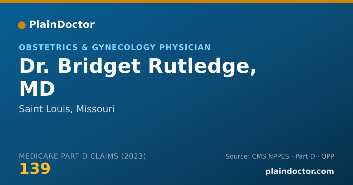 Shareable card for Bridget Rutledge, MD - Obstetrics & Gynecology Physician, Saint Louis, MO