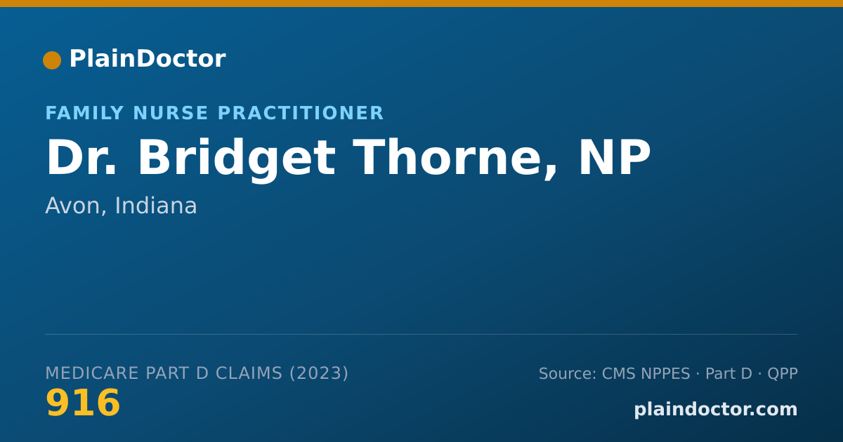 Shareable card for Bridget Thorne, NP - Family Nurse Practitioner, Avon, IN
