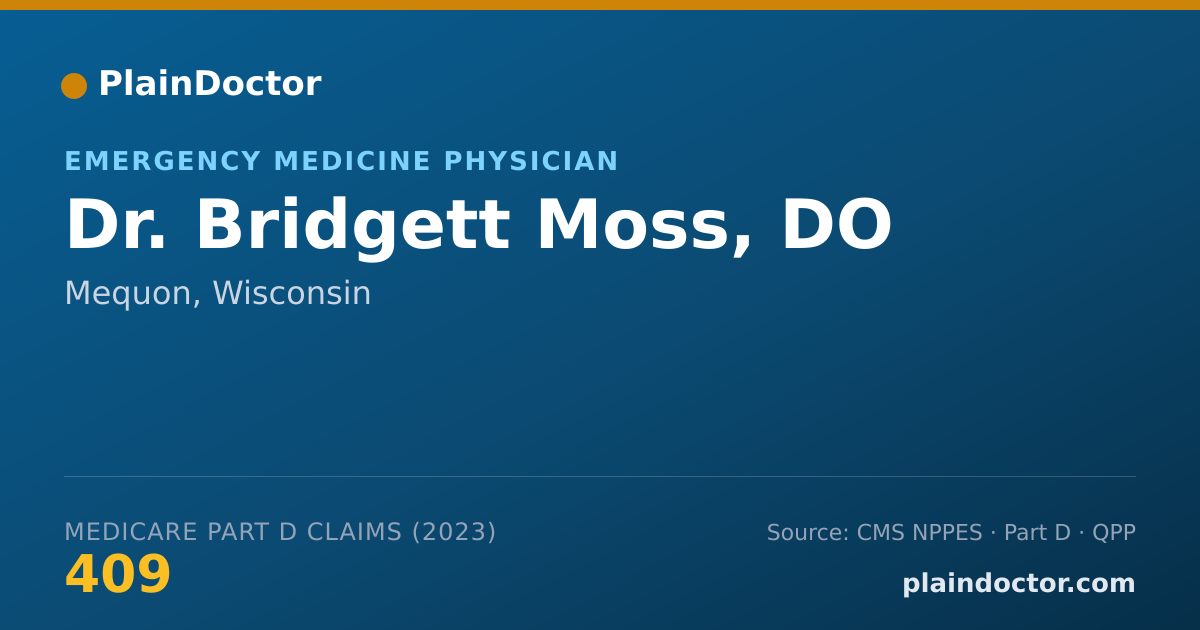 Shareable card for Bridgett Moss, DO - Emergency Medicine Physician, Mequon, WI