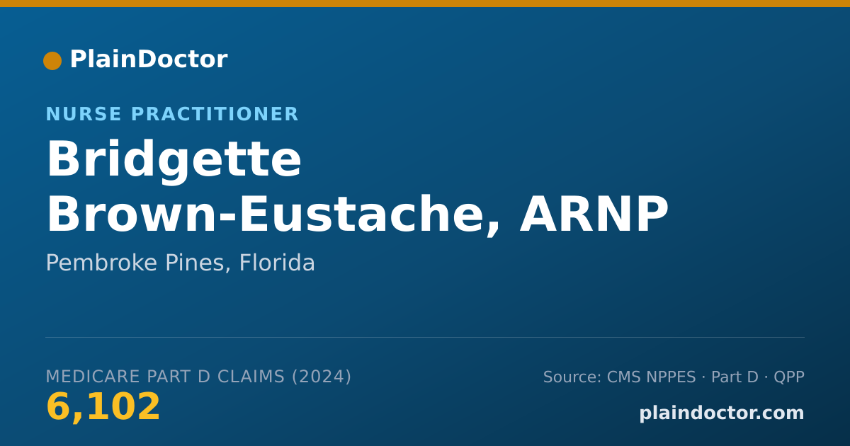 Shareable card for Bridgette Brown-Eustache, ARNP - Nurse Practitioner, Pembroke Pines, FL