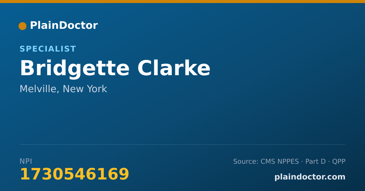 Shareable card for Bridgette Clarke - Specialist, Melville, NY