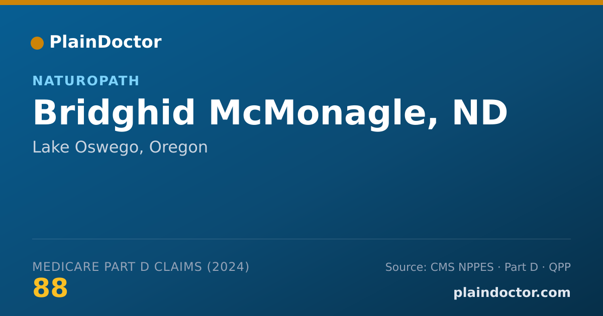 Shareable card for Bridghid McMonagle, ND - Naturopath, Lake Oswego, OR