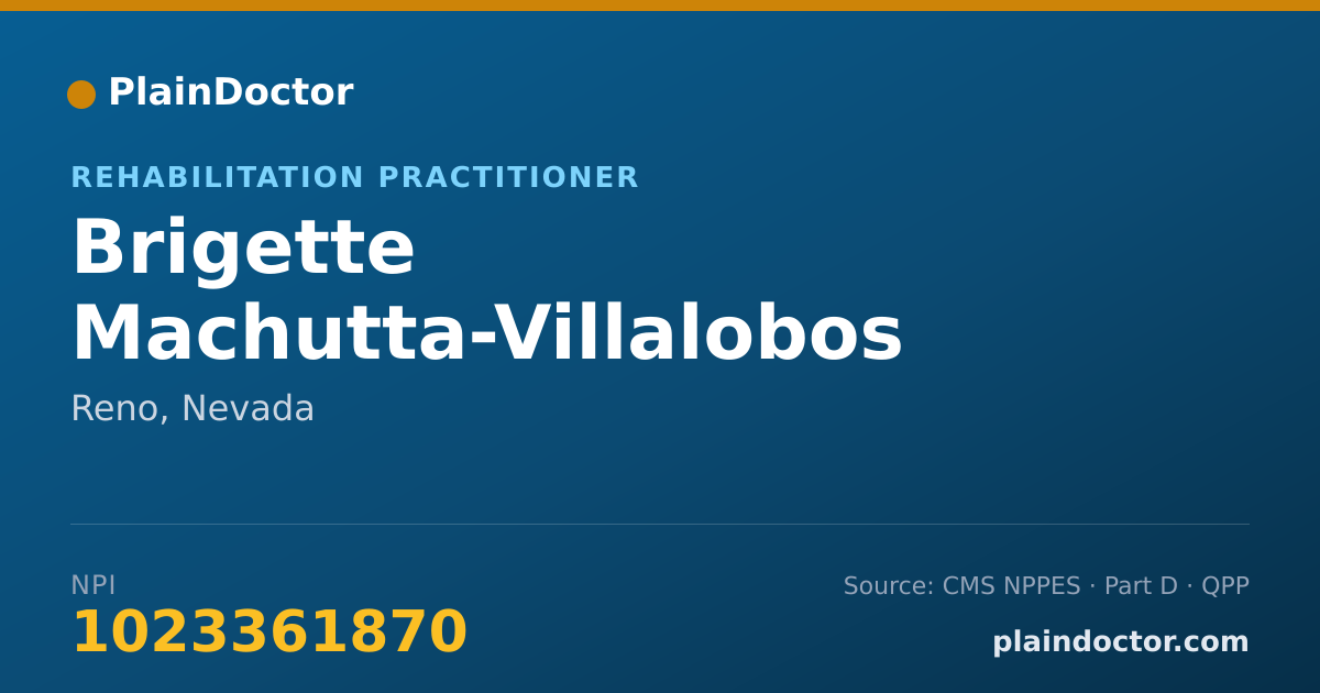 Shareable card for Brigette Machutta-Villalobos - Rehabilitation Practitioner, Reno, NV