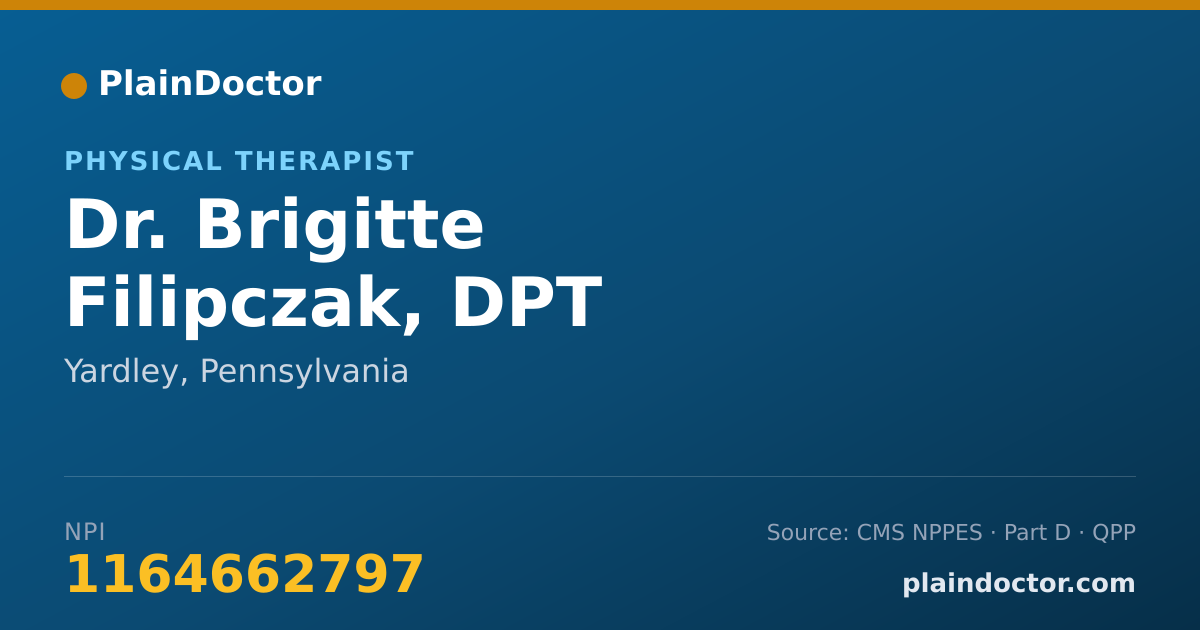 Shareable card for Brigitte Filipczak, DPT - Physical Therapist, Yardley, PA