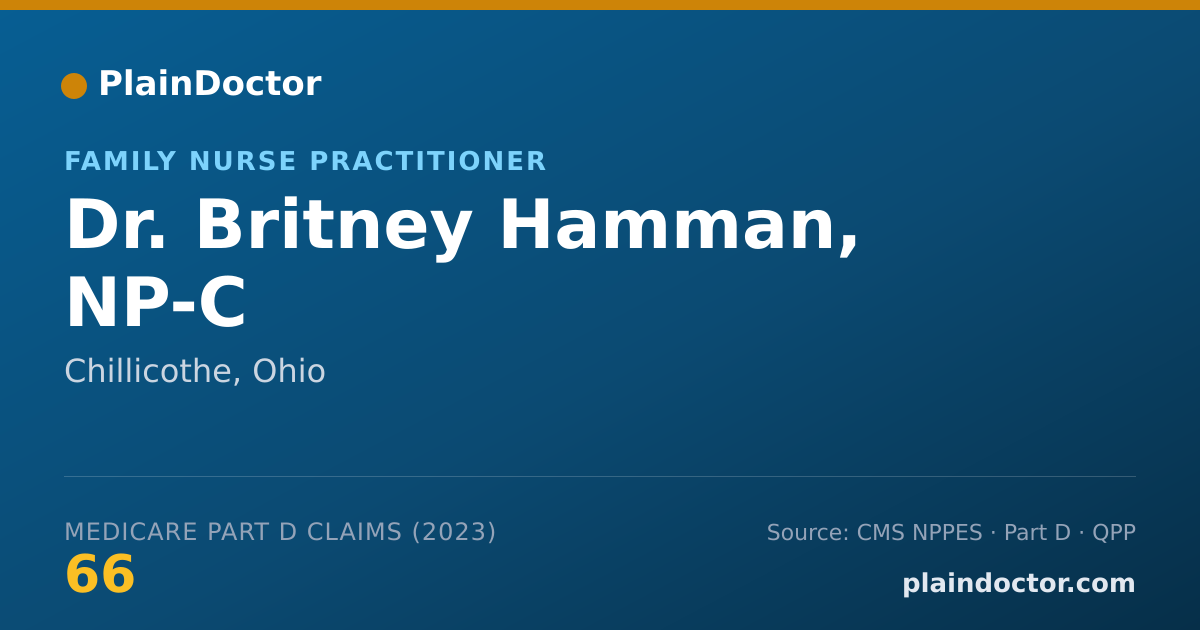 Shareable card for Britney Hamman, NP-C - Family Nurse Practitioner, Chillicothe, OH