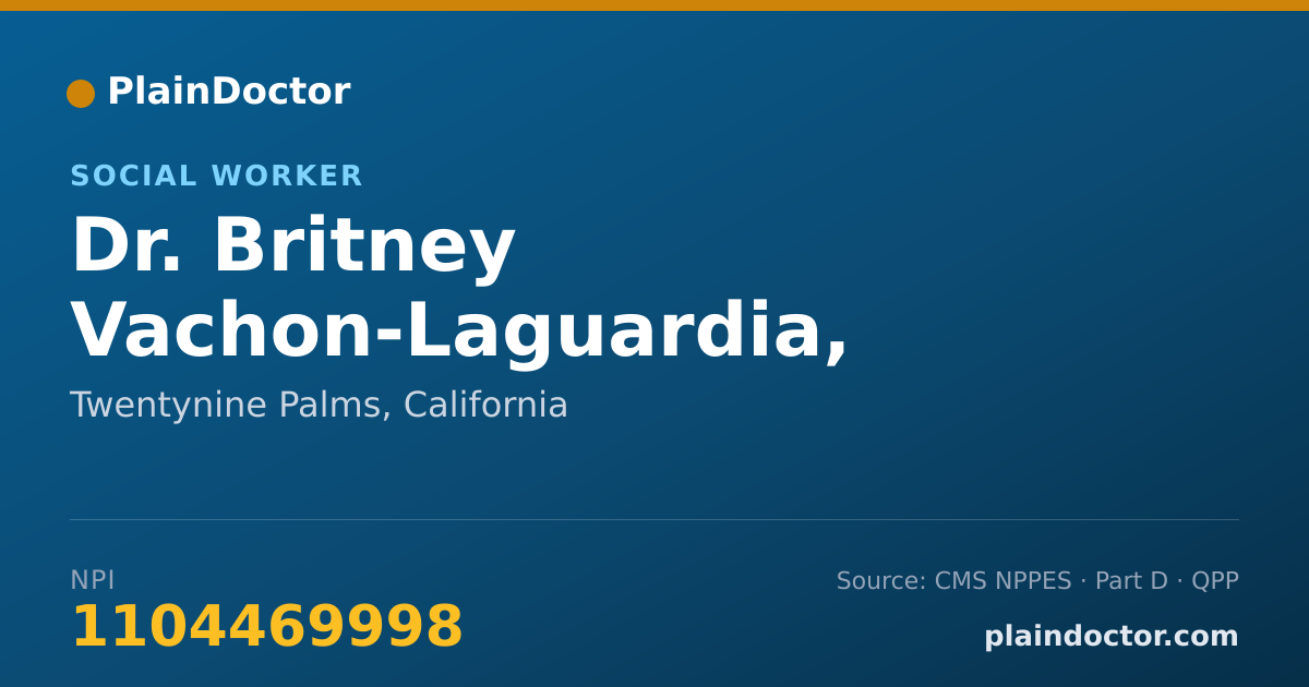 Shareable card for Britney Vachon-Laguardia, LCSW, AASW - Social Worker, Twentynine Palms, CA