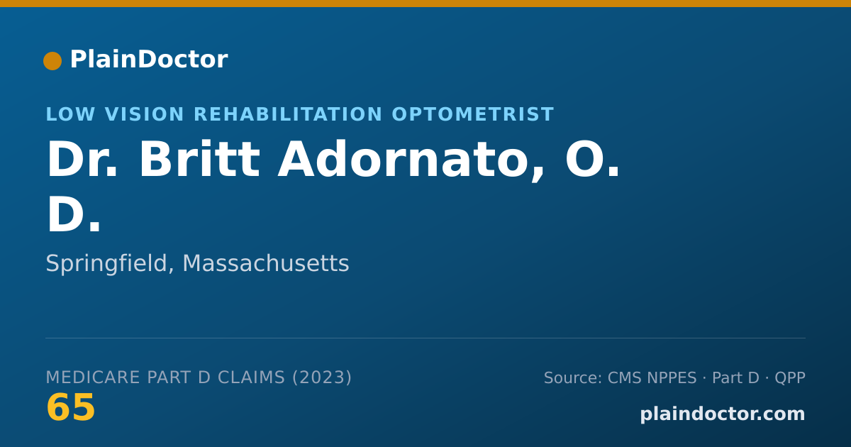 Shareable card for Britt Adornato, O. D. - Low Vision Rehabilitation Optometrist, Springfield, MA