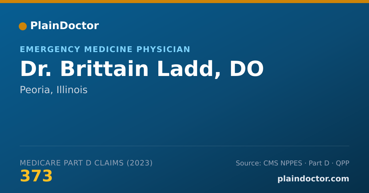 Shareable card for Brittain Ladd, DO - Emergency Medicine Physician, Peoria, IL