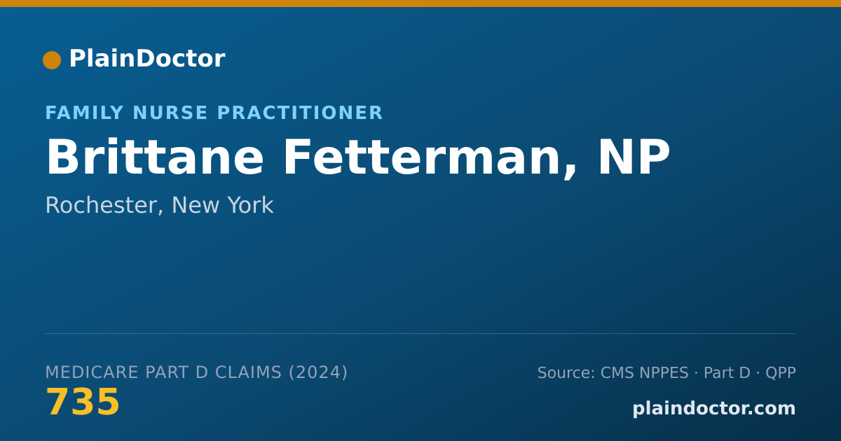 Shareable card for Brittane Fetterman, NP - Family Nurse Practitioner, Rochester, NY