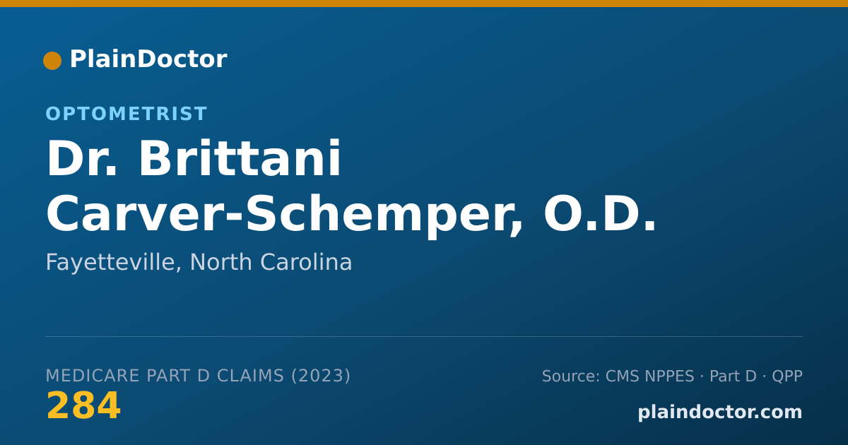 Shareable card for Brittani Carver-Schemper, O.D. - Optometrist, Fayetteville, NC