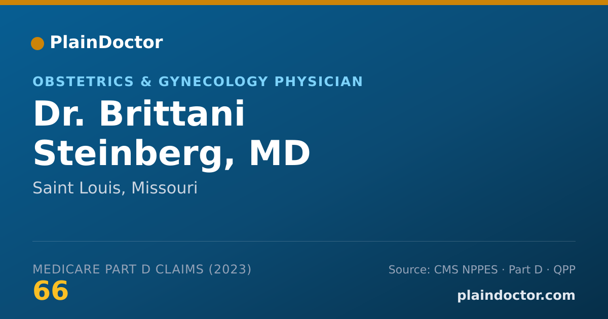 Shareable card for Brittani Steinberg, MD - Obstetrics & Gynecology Physician, Saint Louis, MO