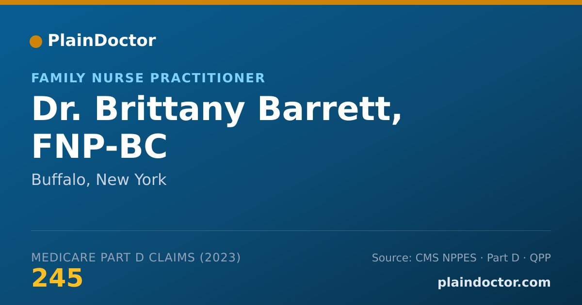 Shareable card for Brittany Barrett, FNP-BC - Family Nurse Practitioner, Buffalo, NY