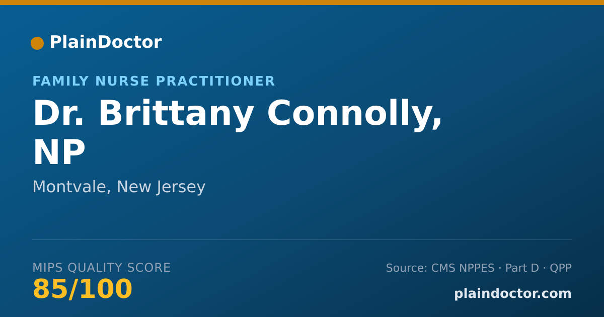 Shareable card for Brittany Connolly, NP - Family Nurse Practitioner, Montvale, NJ