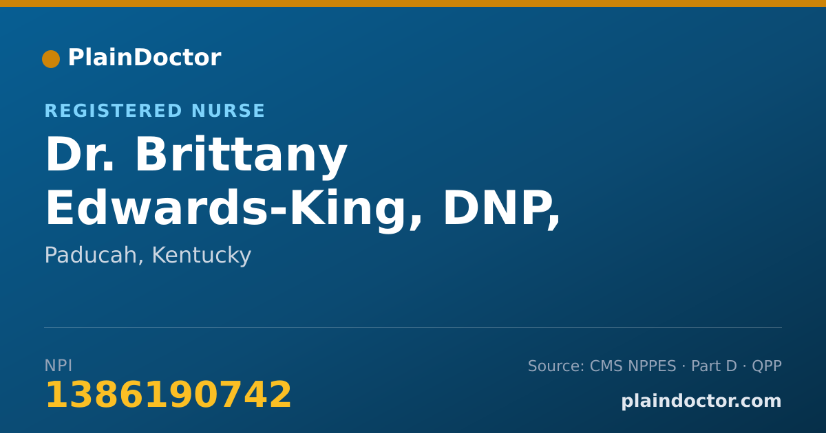 Shareable card for Brittany Edwards-King, DNP, CRNA - Registered Nurse, Paducah, KY
