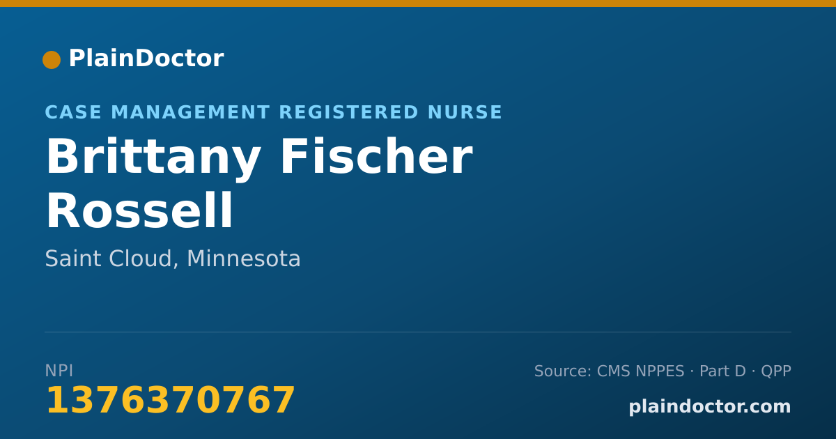 Shareable card for Brittany Fischer Rossell - Case Management Registered Nurse, Saint Cloud, MN