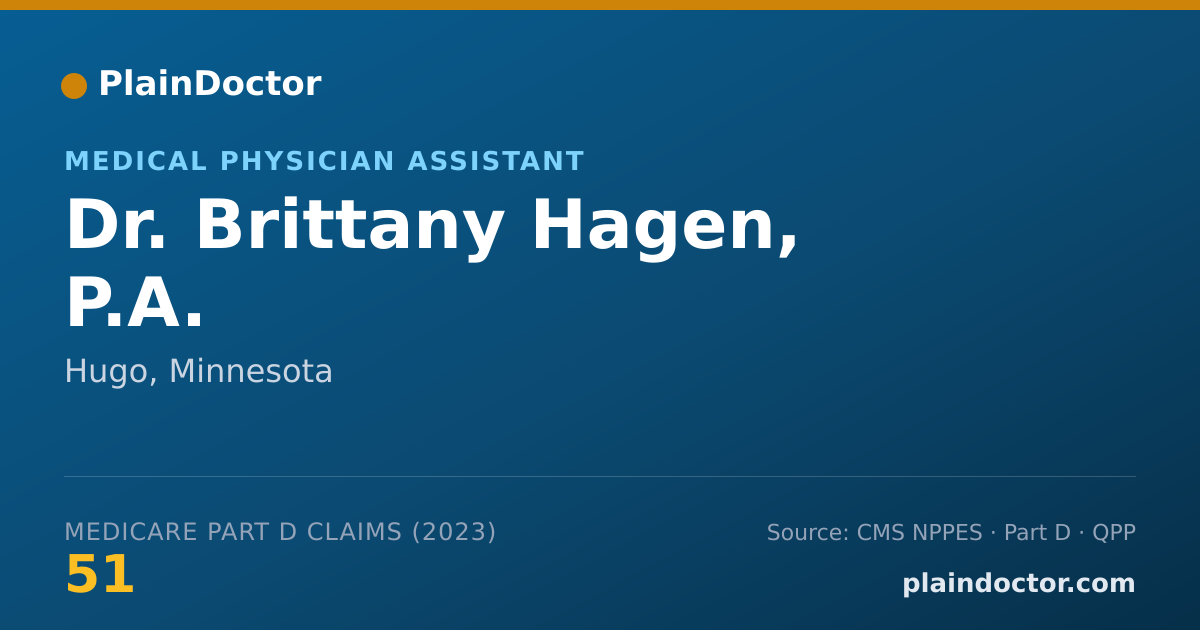 Shareable card for Brittany Hagen, P.A. - Medical Physician Assistant, Hugo, MN