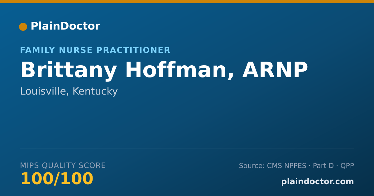 Shareable card for Brittany Hoffman, ARNP - Family Nurse Practitioner, Louisville, KY