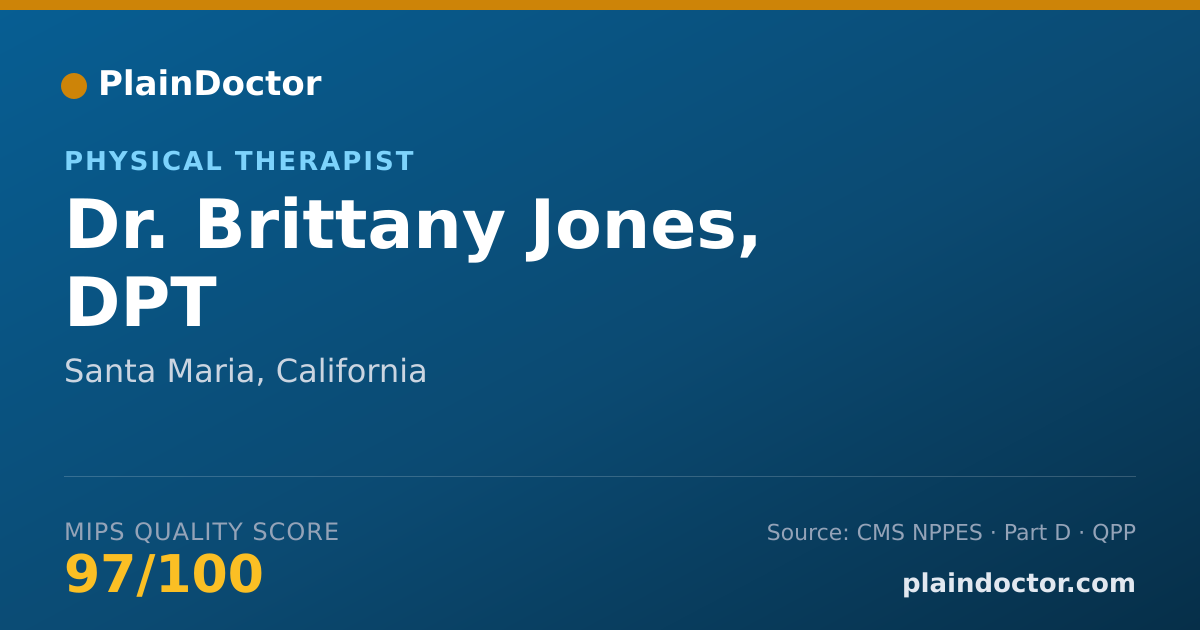 Shareable card for Brittany Jones, DPT - Physical Therapist, Santa Maria, CA