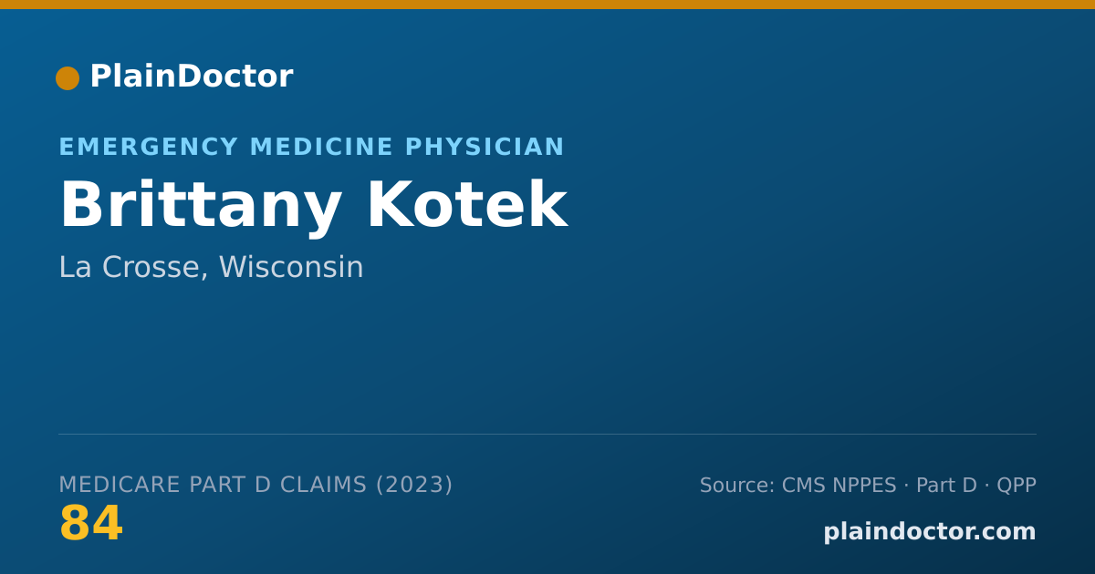 Shareable card for Brittany Kotek - Emergency Medicine Physician, La Crosse, WI
