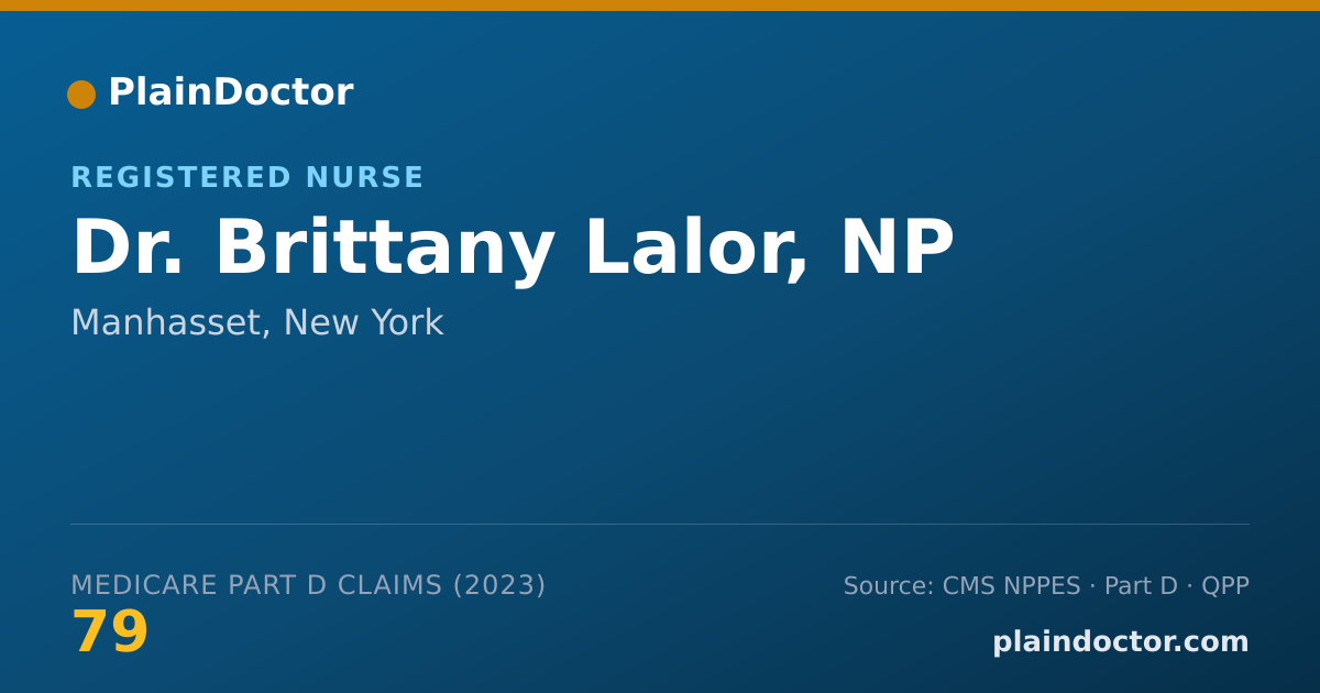 Shareable card for Brittany Lalor, NP - Registered Nurse, Manhasset, NY