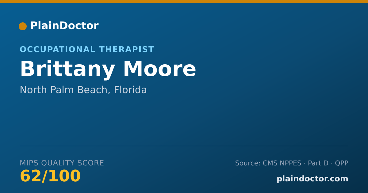 Shareable card for Brittany Moore - Occupational Therapist, North Palm Beach, FL