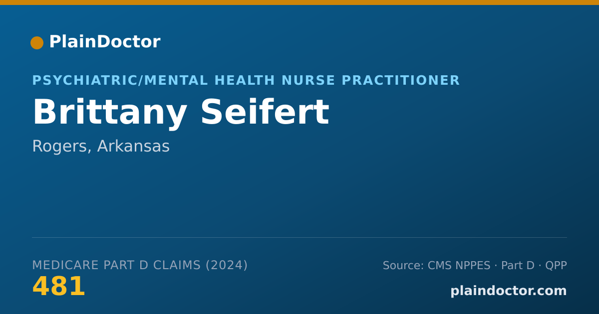 Shareable card for Brittany Seifert - Psychiatric/Mental Health Nurse Practitioner, Rogers, AR