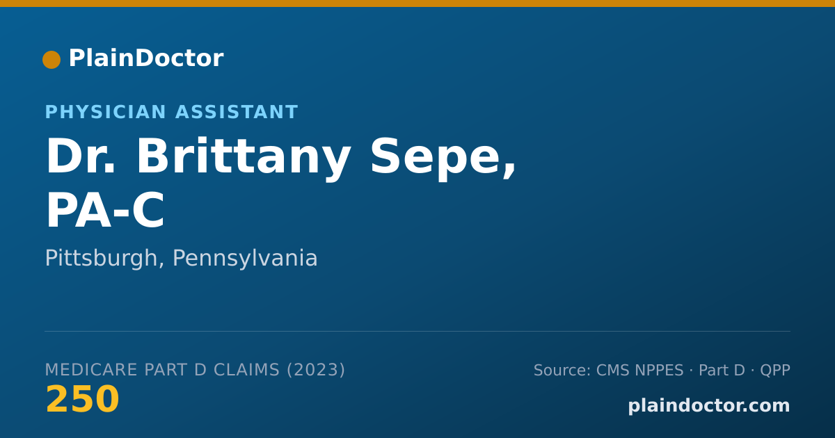 Shareable card for Brittany Sepe, PA-C - Physician Assistant, Pittsburgh, PA