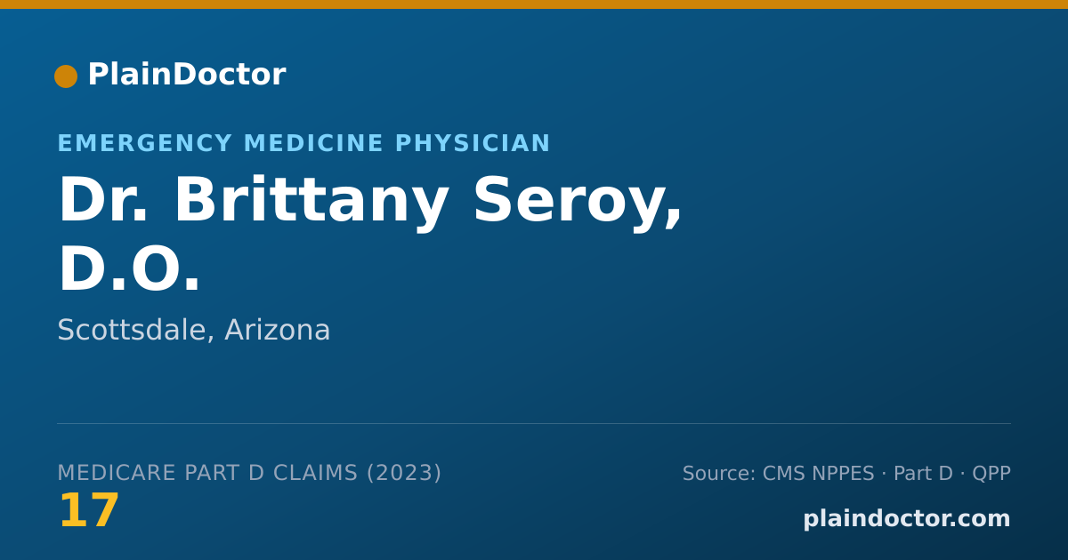 Shareable card for Brittany Seroy, D.O. - Emergency Medicine Physician, Scottsdale, AZ