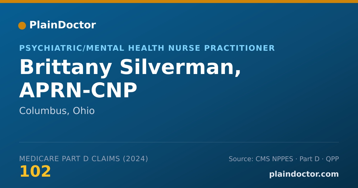 Shareable card for Brittany Silverman, APRN-CNP - Nurse Practitioner, Columbus, OH