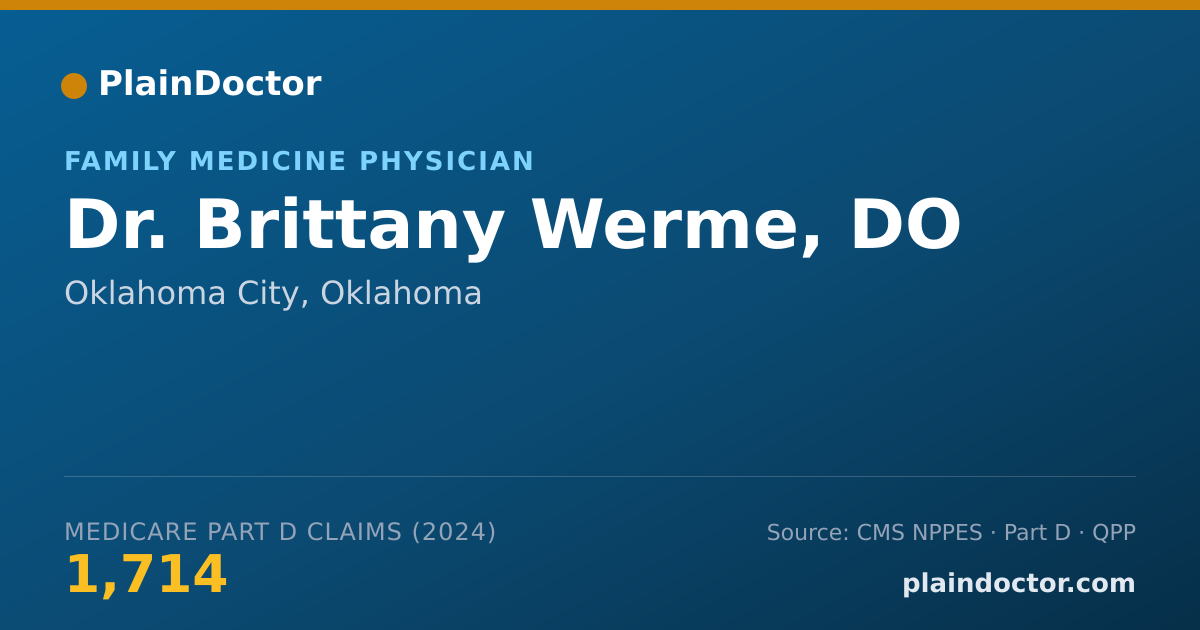 Shareable card for Brittany Werme, DO - Family Medicine Physician, Oklahoma City, OK
