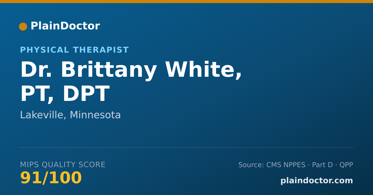 Shareable card for Brittany White, PT, DPT - Physical Therapist, Lakeville, MN