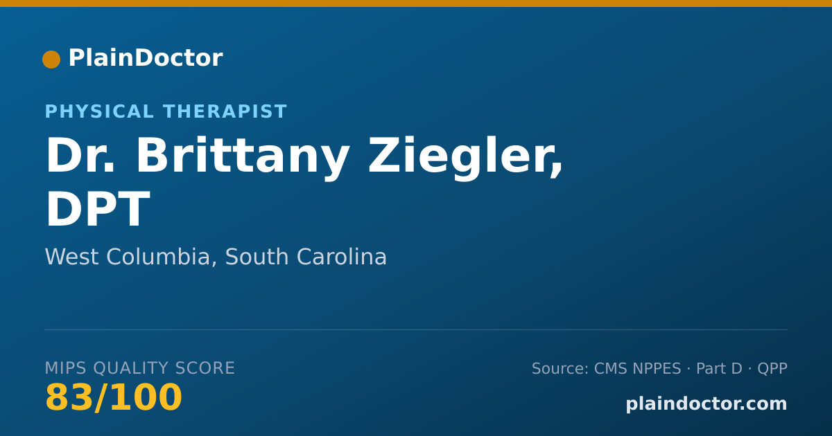 Shareable card for Brittany Ziegler, DPT - Physical Therapist, West Columbia, SC