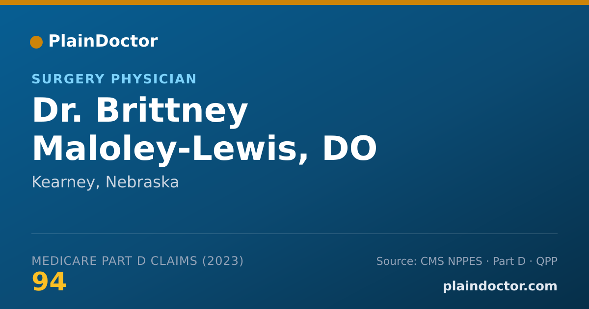 Shareable card for Brittney Maloley-Lewis, DO - Surgery Physician, Kearney, NE