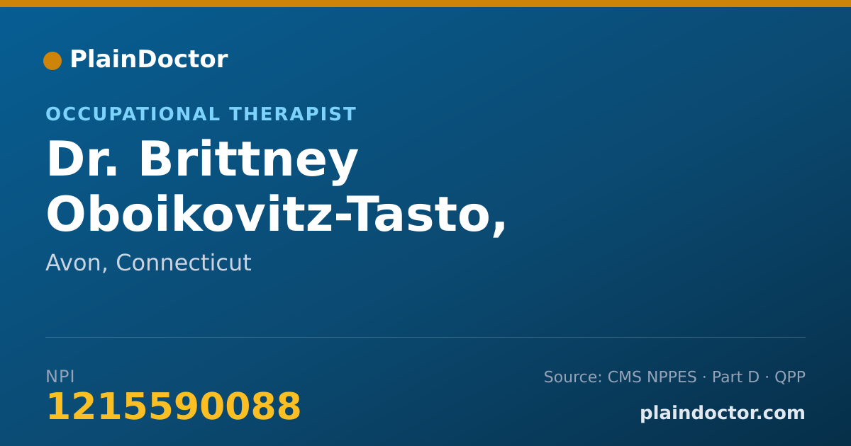 Shareable card for Brittney Oboikovitz-Tasto, OTR/L - Occupational Therapist, Avon, CT