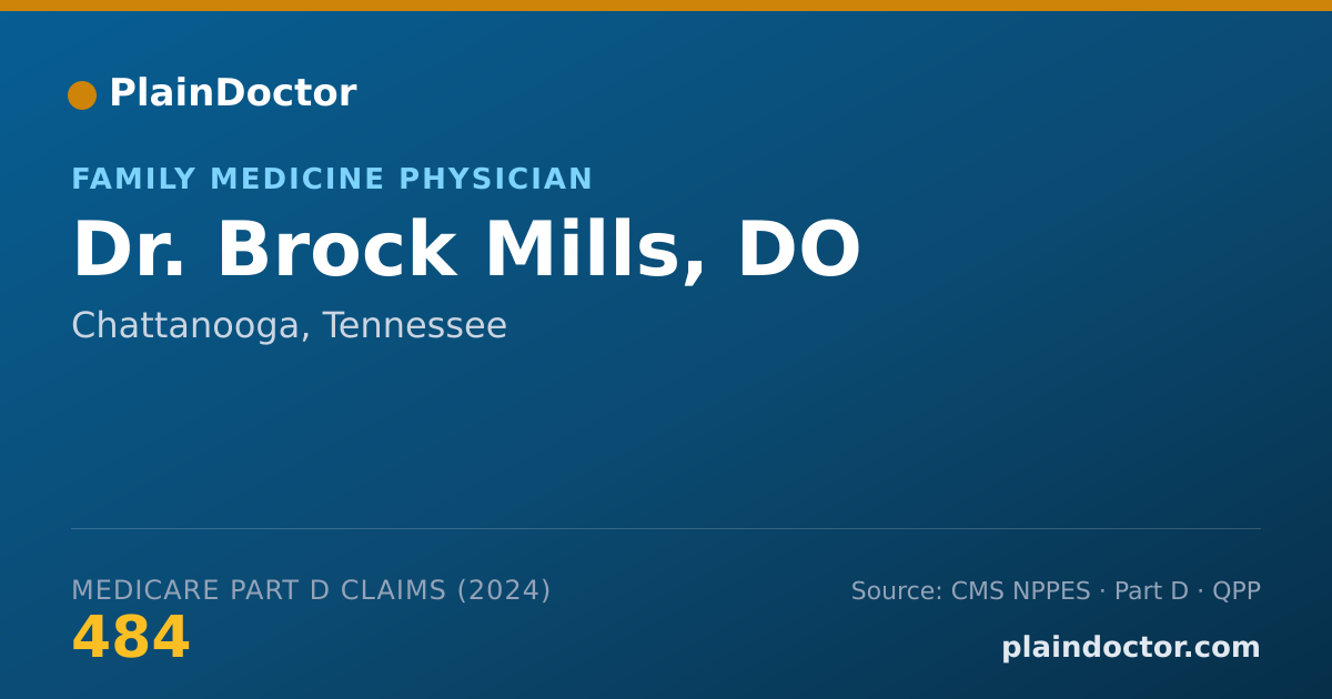 Shareable card for Brock Mills, DO - Family Medicine Physician, Chattanooga, TN