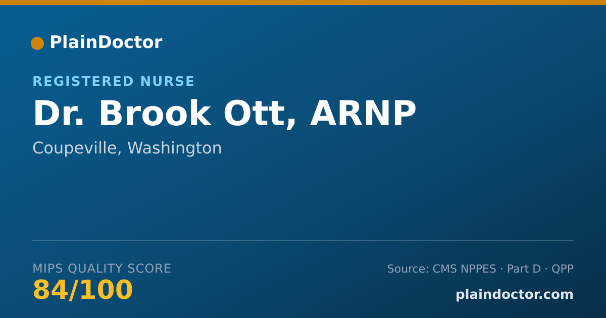 Shareable card for Brook Ott, ARNP - Registered Nurse, Coupeville, WA