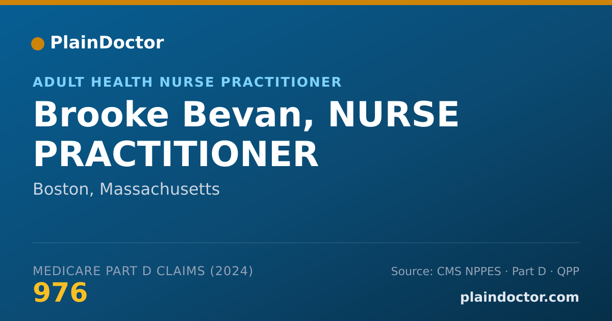 Shareable card for Brooke Bevan, NURSE PRACTITIONER - Adult Health Nurse Practitioner, Boston, MA